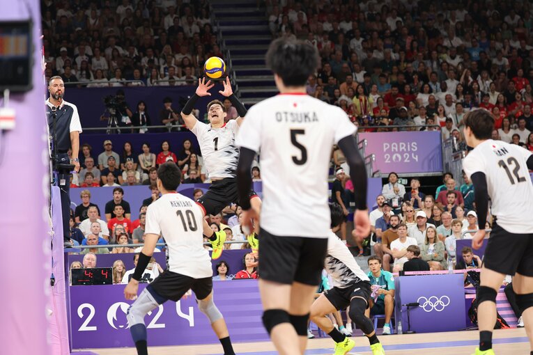 パリ五輪予選ラウンドvsアメリカ　©︎Tetsuya Higashikawa/JMPA