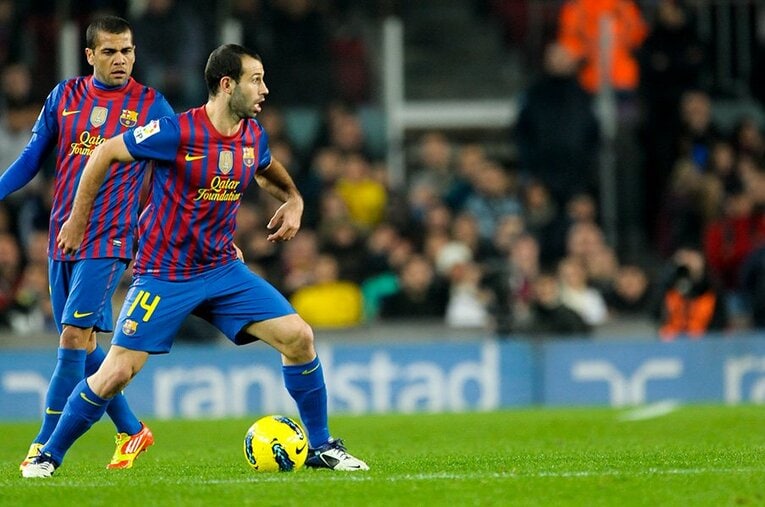 バルサ時代のマスチェラーノ（中国時代は写真をクリックしていくと見られます）©Asami Enomoto