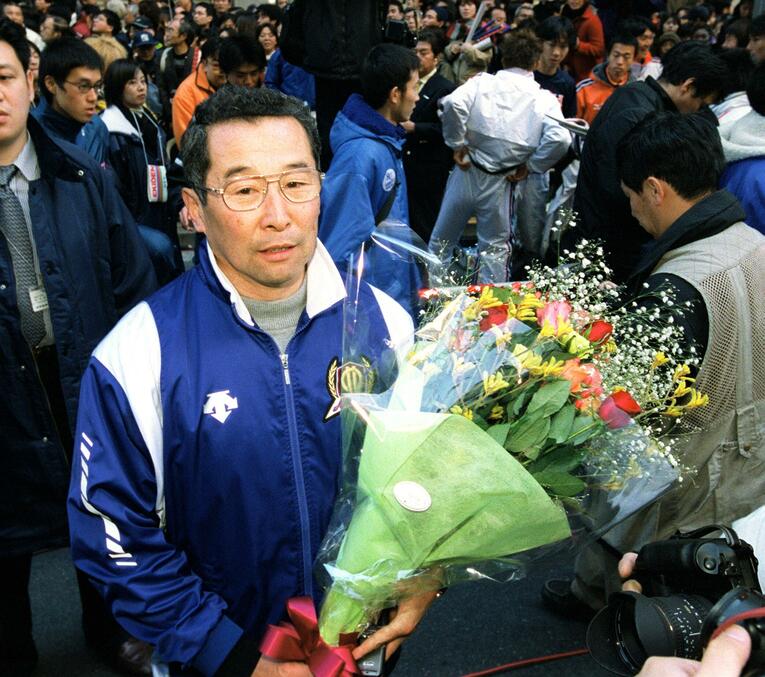 当時、順大を率いていた澤木　©JIJI PRESS