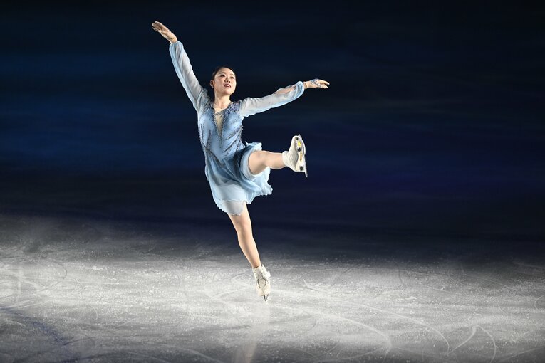 今年4月上旬、スターズ・オン・アイス大坂公演で演技を披露する紀平　©Asami Enomoto