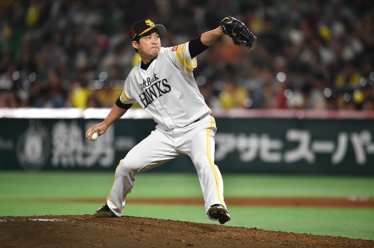 ホークス時代の五十嵐さん　©Hideki Sugiyama