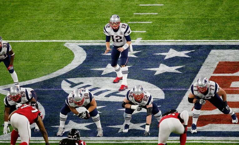 2017年のスーパーボウルで最大25点差をひっくり返したペイトリオッツのQBトム・ブレイディ　©Getty Images