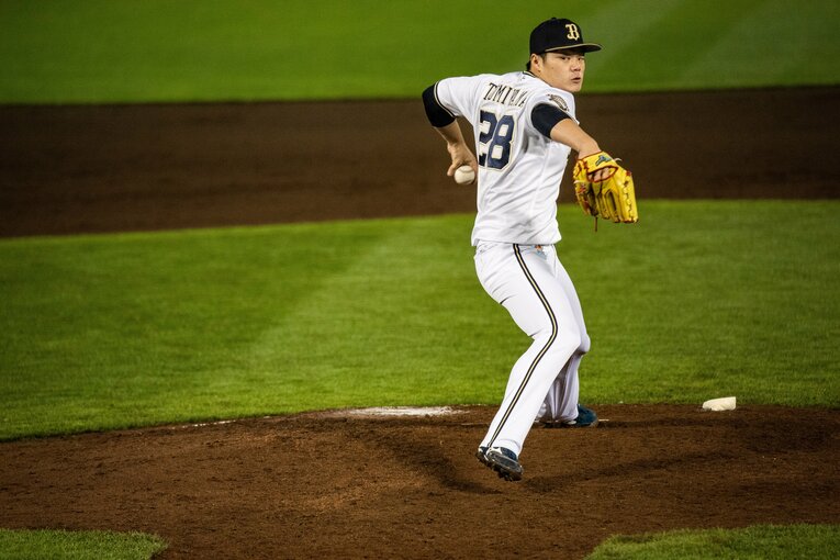 日本シリーズでも登板した富山　©Nanae Suzuki