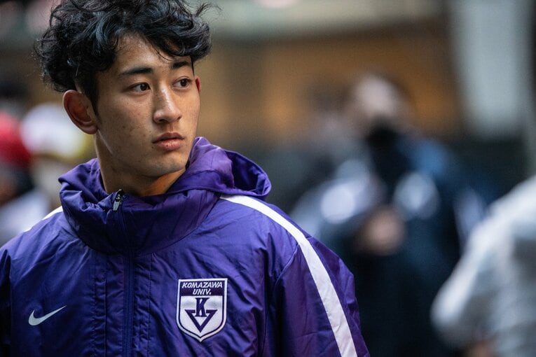 1年時から箱根駅伝で1区に抜擢された白鳥。チームは総合優勝も、個人は区間15位と不完全燃焼だった　©Nanae Suzuki