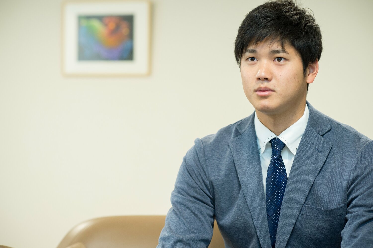 インタビュー当時（2015年）の大谷翔平。「僕の中での野球は一生懸命、真剣に取り組むものだという感覚がありました」　©Nanae Suzuki