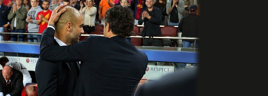 グアルディオラはCLを諦めたのか。メッシに屈した試合後の微笑と言葉。＜Number Web＞ photograph by FC Barcelona via Getty Images