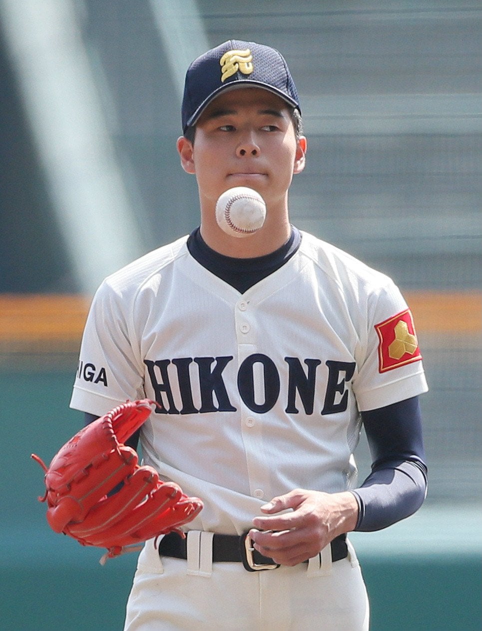 ドラフト目玉ベスト3 投手編【3】慶応大・増居翔太（171cm72kg・左投左打）。2018年3月、彦根東高3年時にセンバツに出場したときの1枚　©JIJI PRESS