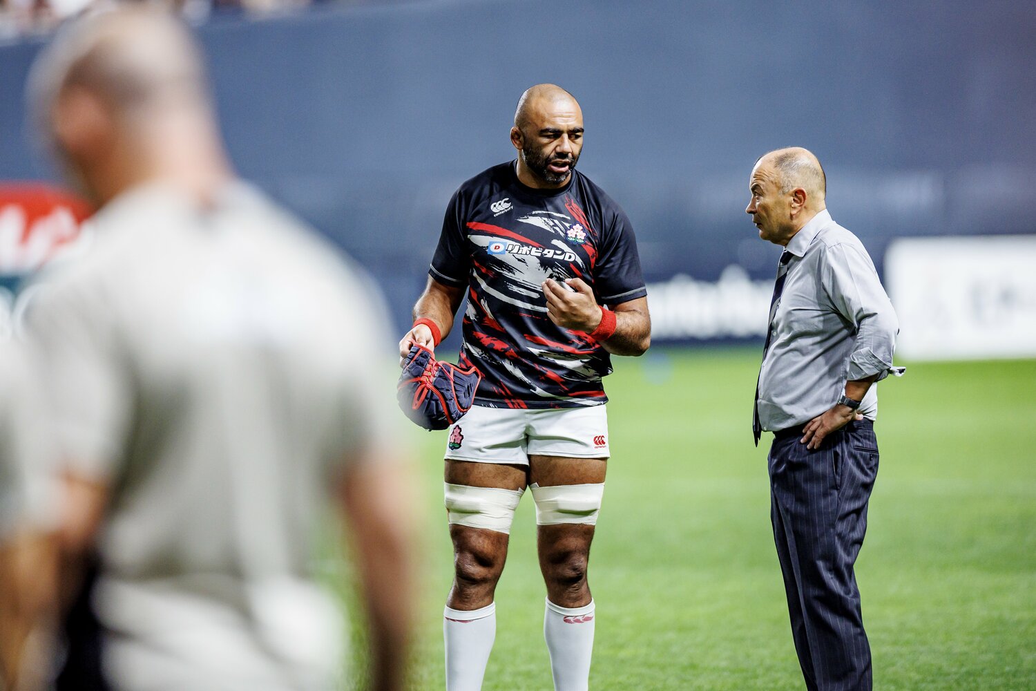 新しいポジションにもチャレンジしたリーチ マイケル（35歳）。エディー・ジョーンズHCは次戦のパシフィックネーションズカップでは休養させると明言した　©︎Kiichi Matsumoto