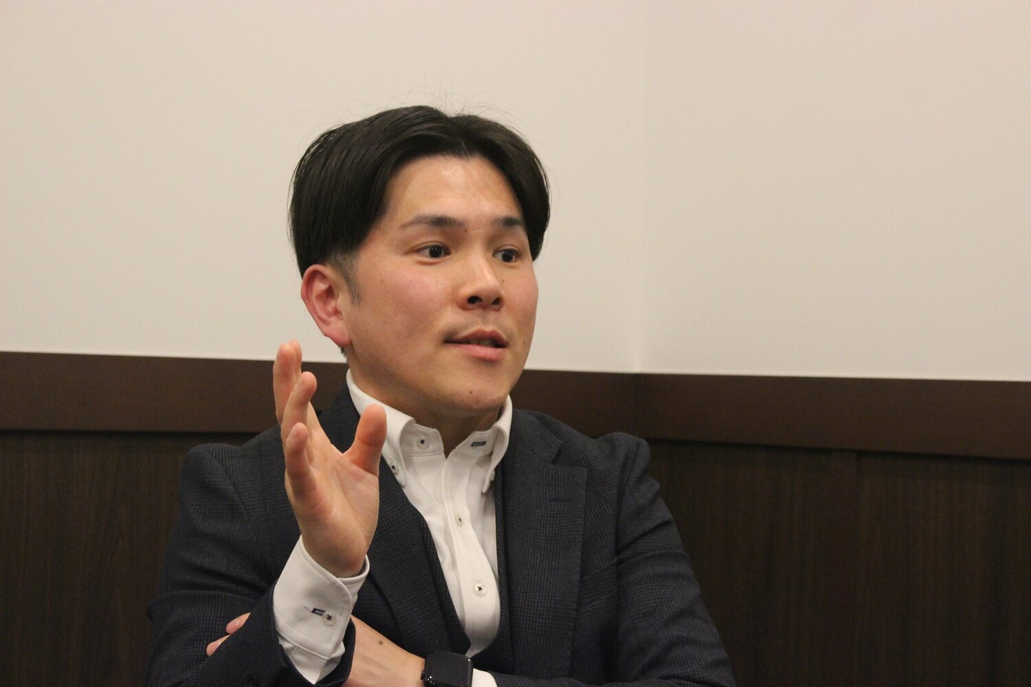 「中谷君には二つの壁がありました」と試合を振り返る望月直樹　©Number Web