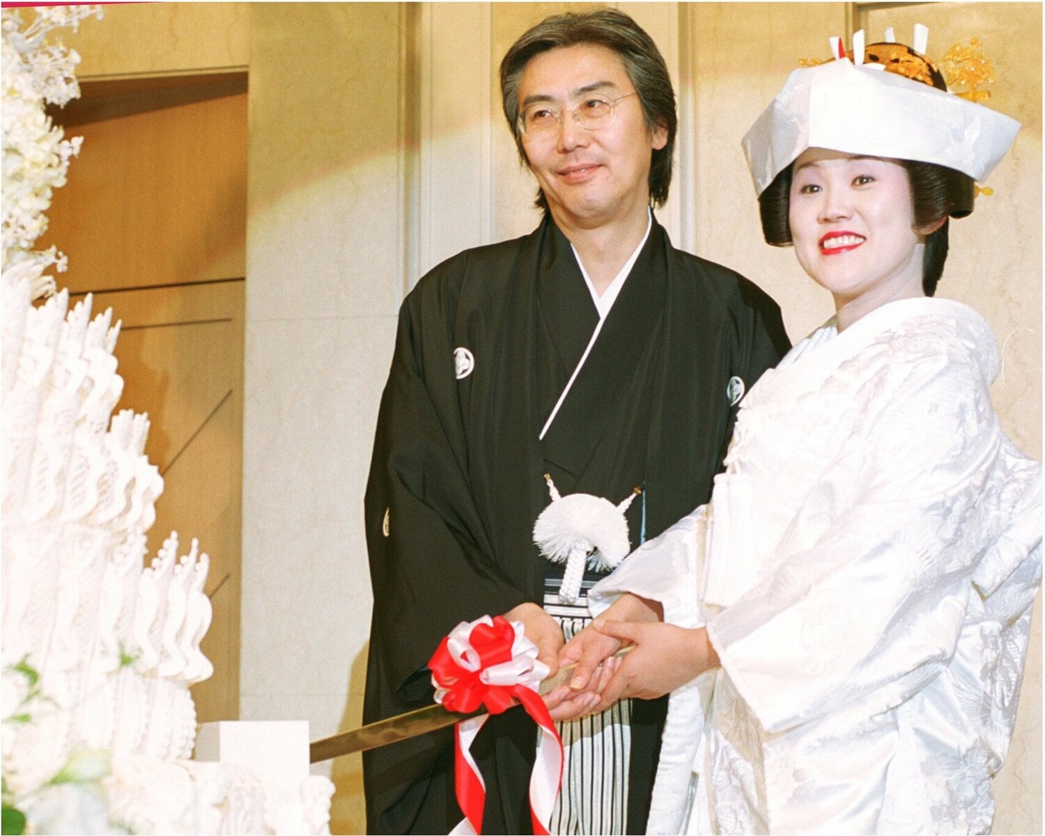 写真は2000年1月、山田邦子の結婚式（赤坂プリンスホテル）　©Sankei Shimbun