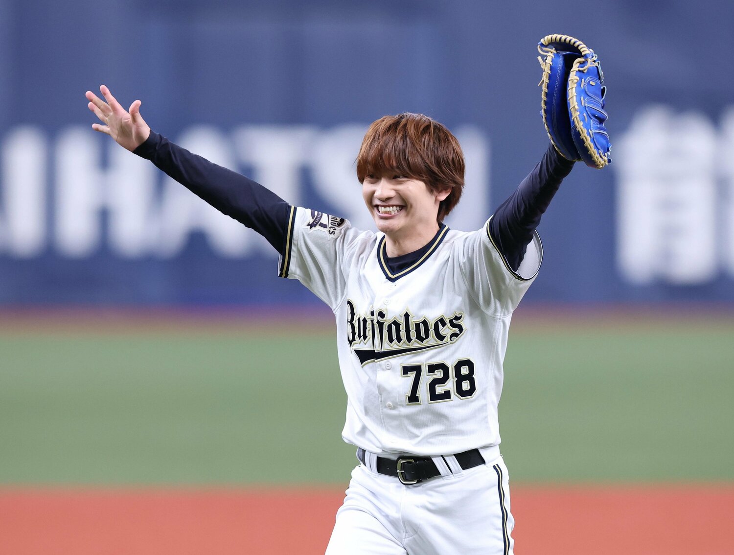 「なにわ男子」の藤原丈一郎。子どもの頃からの熱狂的なオリックスファンとして知られる　©SANKEI SHIMBUN