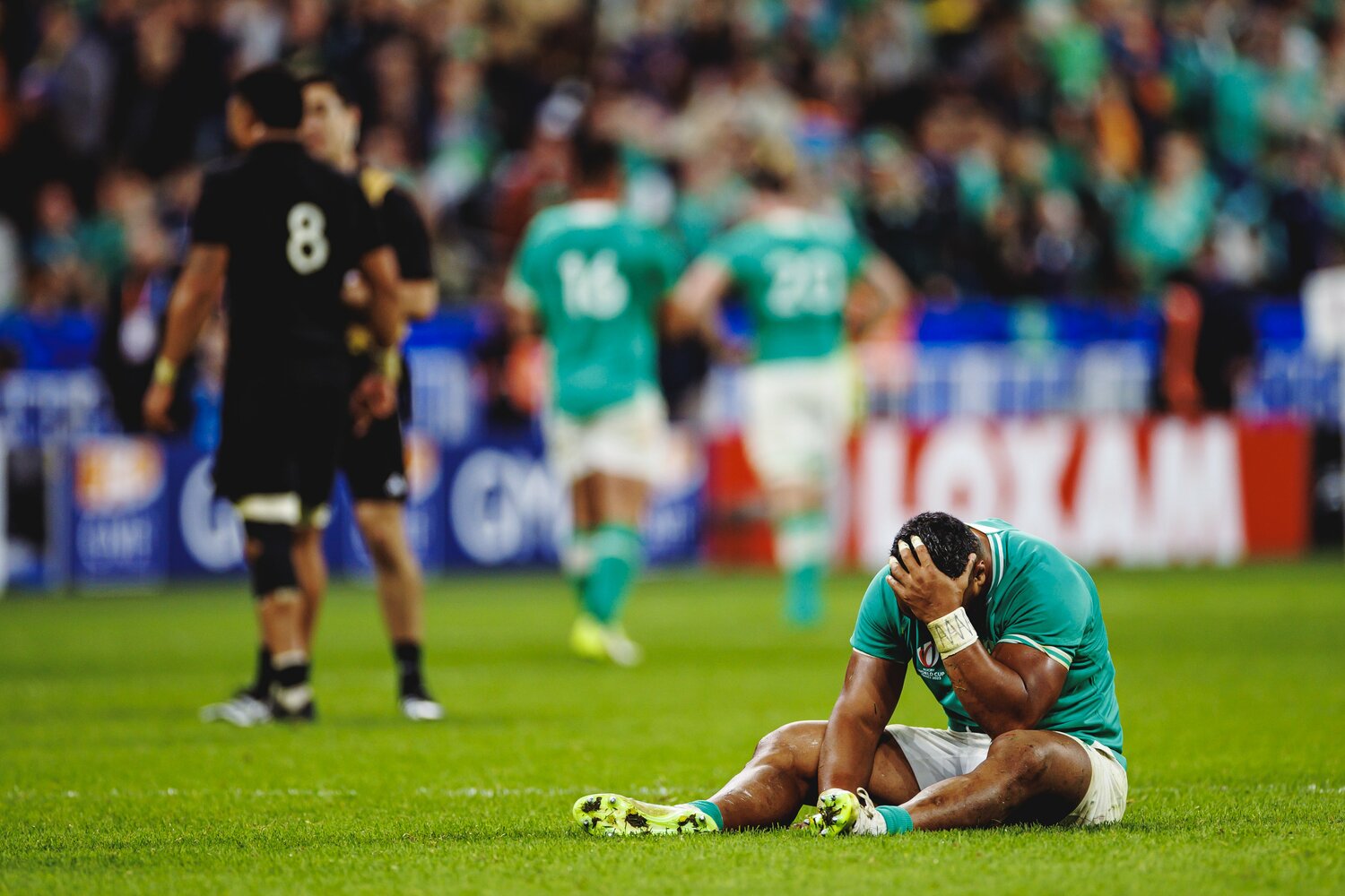 最後まで展開の読めない熱戦の末、オールブラックスに敗れたアイルランド。今回もまた「呪い」は解けず…　©Kiichi Matsumoto