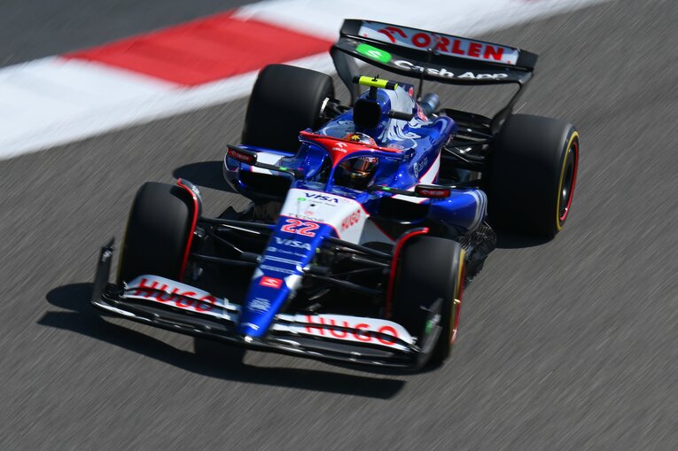 角田裕毅が走らせる、ビザ・キャッシュアップRBの2024年の新車VCARB 01　©Getty Images / Red Bull Content Pool