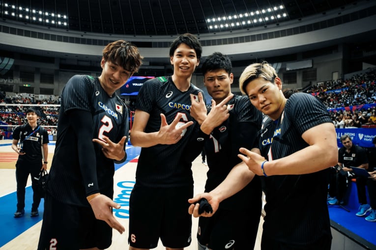小野寺太志、山内晶大、高橋健太郎、西田有志　©︎FIVB
