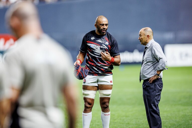 新しいポジションにもチャレンジしたリーチ マイケル（35歳）。エディー・ジョーンズHCは次戦のパシフィックネーションズカップでは休養させると明言した　©︎Kiichi Matsumoto