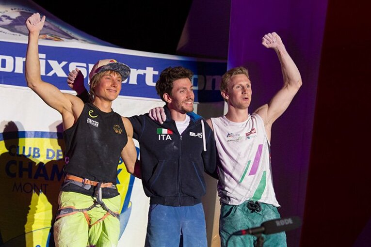 左からアレックス・メゴス、ステファノ・ジソルフィ、ヤコブ・シューベルト。