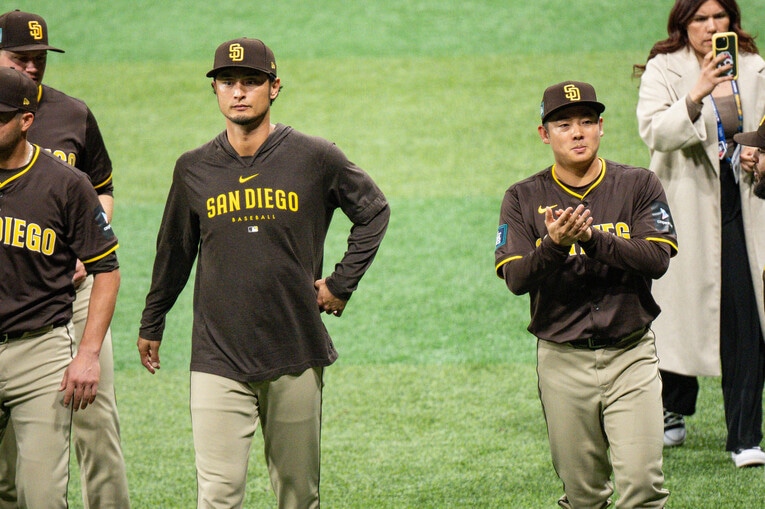 【開幕2戦目／21日】　ダルビッシュと松井裕樹　©Nanae Suzuki