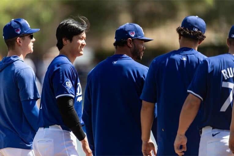Numberカメラマンのオリジナル撮影「2024ドジャースキャンプ」での大谷（20枚超の17枚目）　©Nanae Suzuki