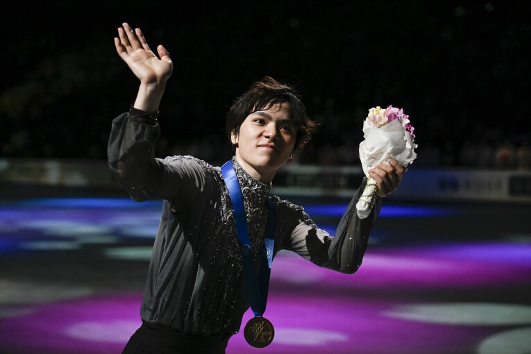 世界選手権連覇を果たした宇野　©Asami Enomoto