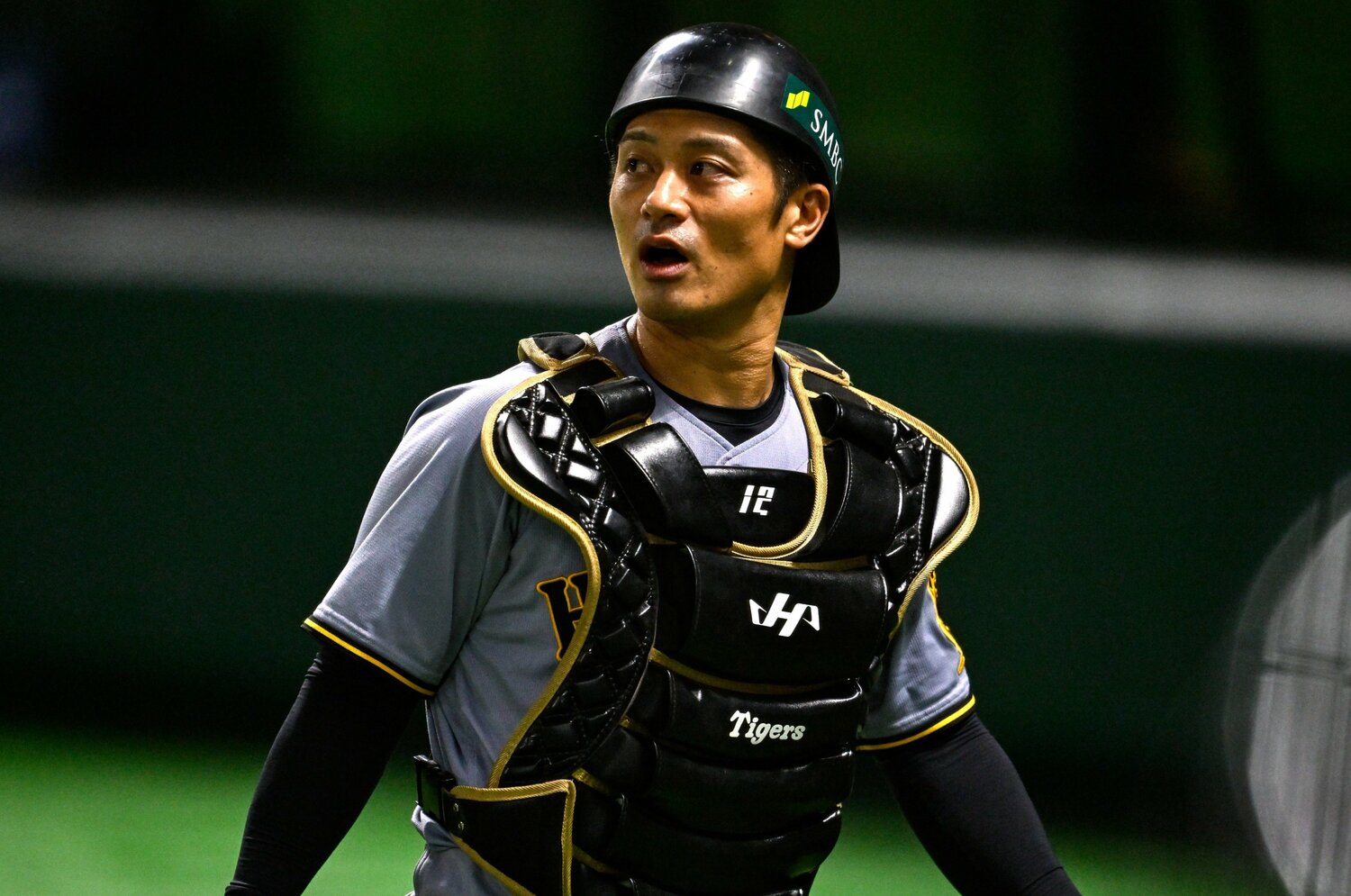 球団初となるリーグ連覇と日本一を狙う阪神のキャプテンを務める坂本 ©Nanae Suzuki