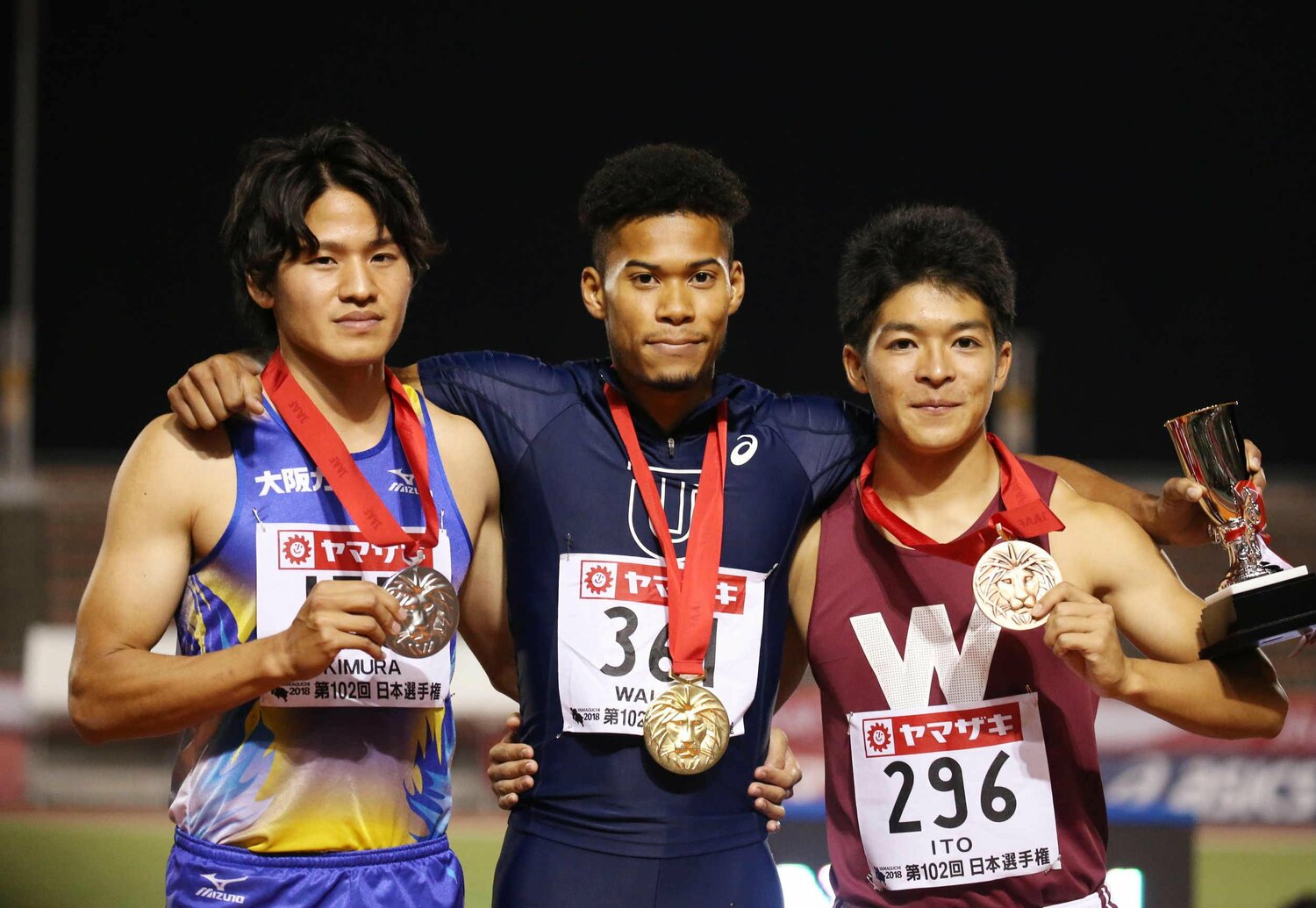 大学卒業後の大阪ガス時代。キャリアのピークだった2018年には日本選手権400ｍで2位に　©AFLO