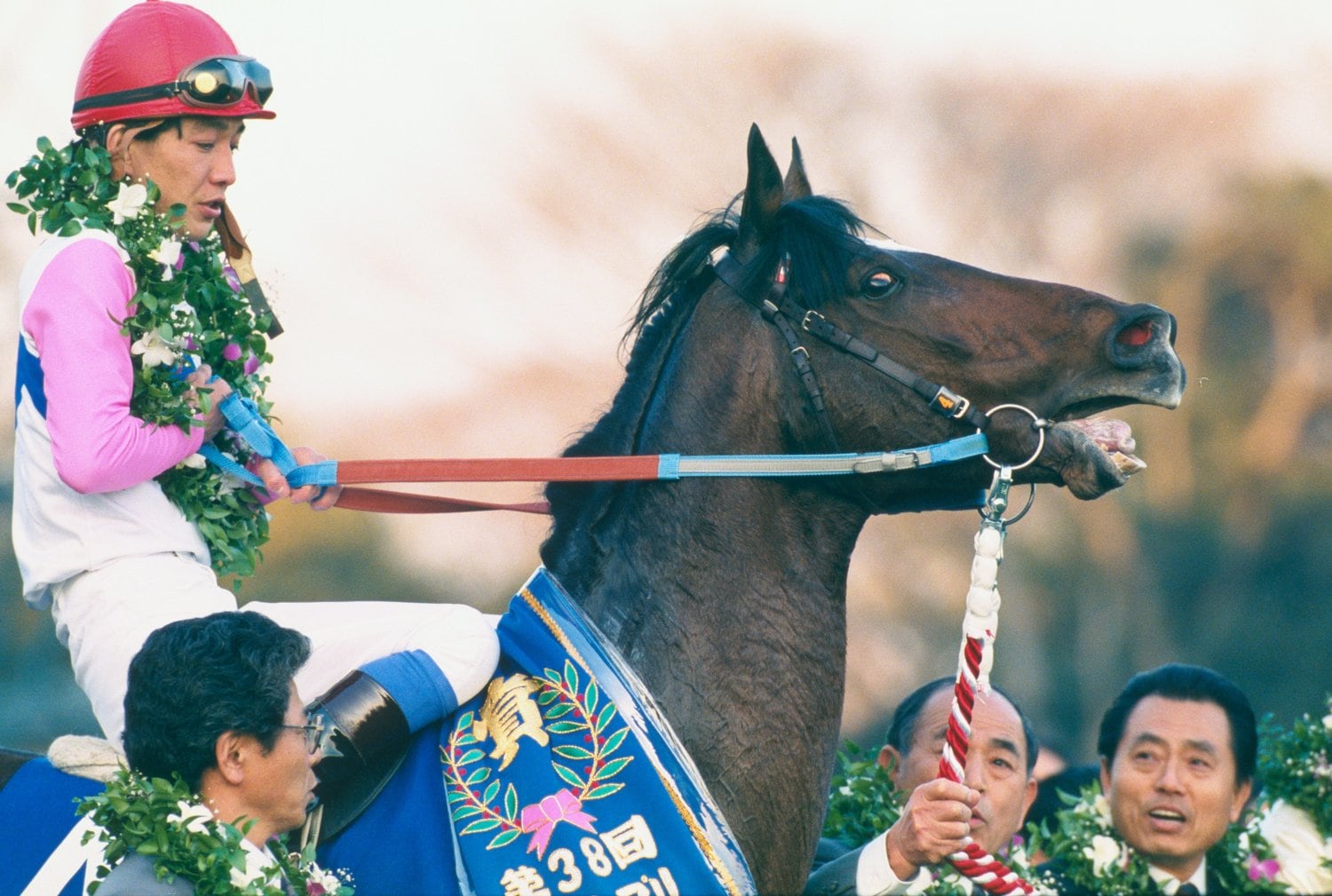 有馬記念を制したトウカイテイオーと田原成貴騎手 ©Keiji Ishikawa