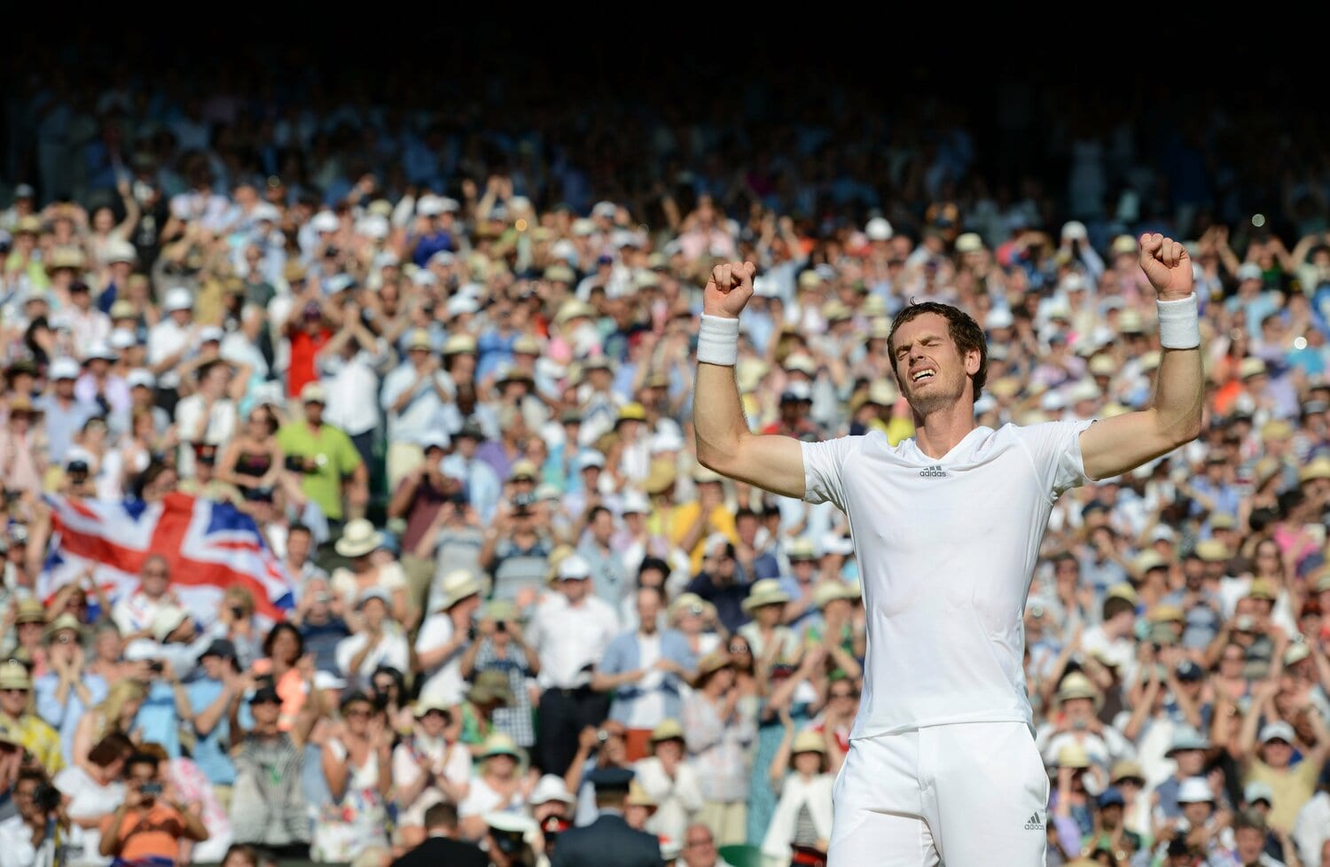 英国人選手として77年ぶりにウィンブルドンを制した時、マリーが真っ先に見たのは「プレス席」だった　©Getty Images