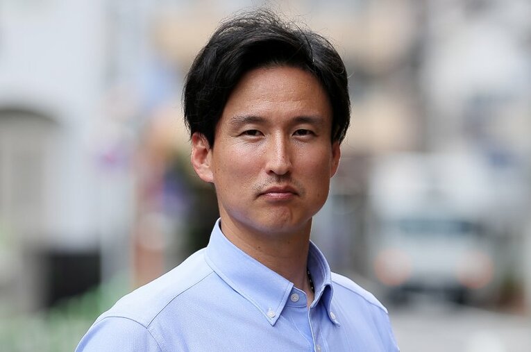 現在は不動産会社でサラリーマンとして働く元オリックスの東明大貴（35歳）。大谷翔平との対戦を懐かしそうに振り返ってくれた ／ photograph by Shigeki Yamamoto