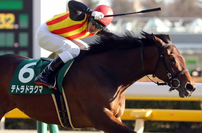 4年前のクイーンCを制したテトラドラクマと田辺裕信 ／ photograph by Sankei Shinbun