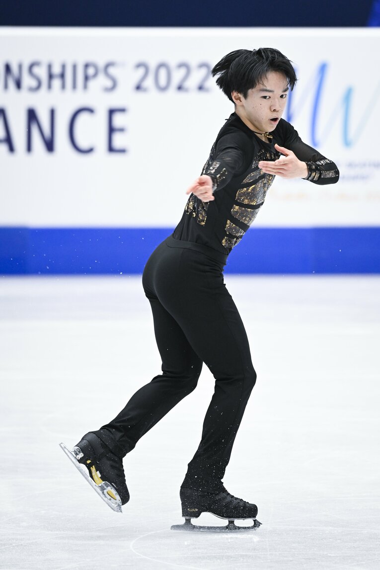 2022年世界選手権銀メダルの鍵山優真　©︎Asami Enomoto