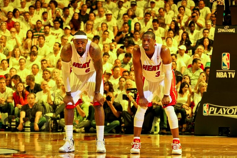 レブロン・ジェームズとドウェイン・ウェイド　©Getty Images