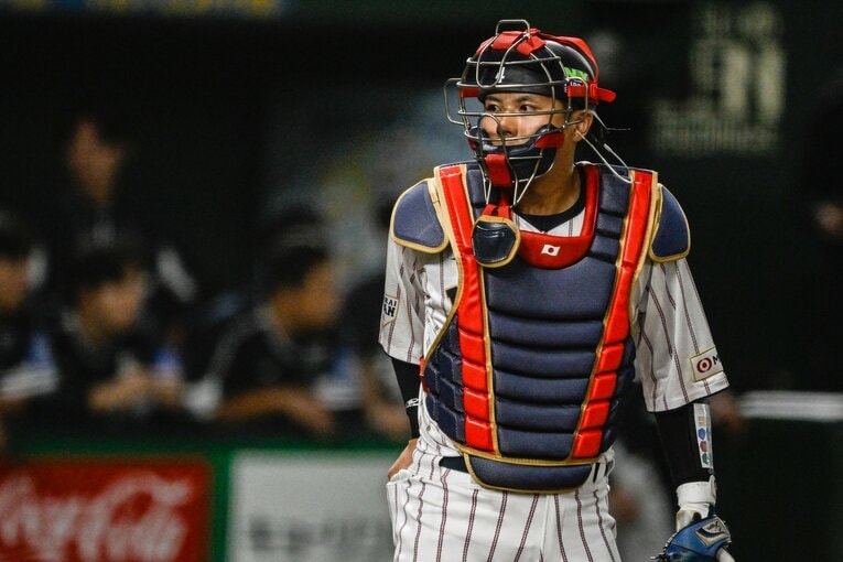 オリックスの守備の要・若月の韓国戦での活躍を見る　©Nanae Suzuki