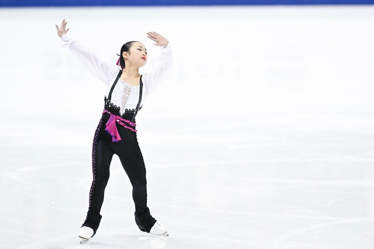 2023年全日本選手権、島田麻央の演技　©︎Asami Enomoto