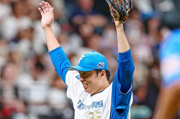 オールスターファン投票のクローザー部門で1位となった日本ハム・田中正義。新天地で覚醒したその理由とは ／ photograph by JIJI PRESS