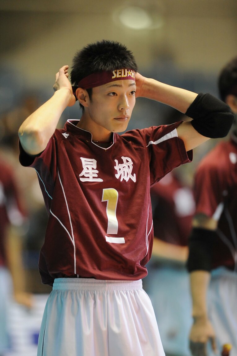 名門・星城高校時代の深津英臣（2008年3月）。石川祐希らの先輩にあたる　©︎YUTAKA/AFLO SPORT