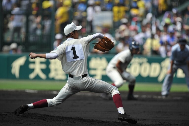 「最強」大阪桐蔭に立ち向かった大竹耕太郎（済々黌高。当時2年生）　 ©Hideki Sugiyama
