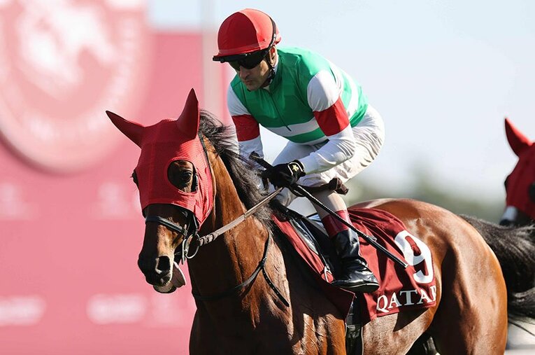 凱旋門賞4着と大健闘したクリストフ・ルメール騎乗のスルーセブンシーズ ／ photograph by JIJI PRESS