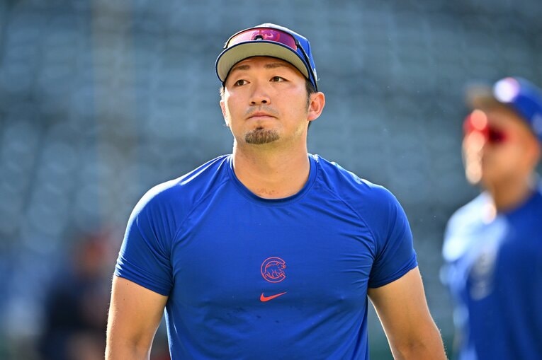 胸筋が凄まじい…カブス鈴木誠也 ©Getty Images