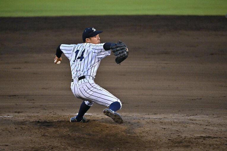 侍ジャパン大学生代表の選考合宿でも好投した渡邉　©Hideki Sugiyama
