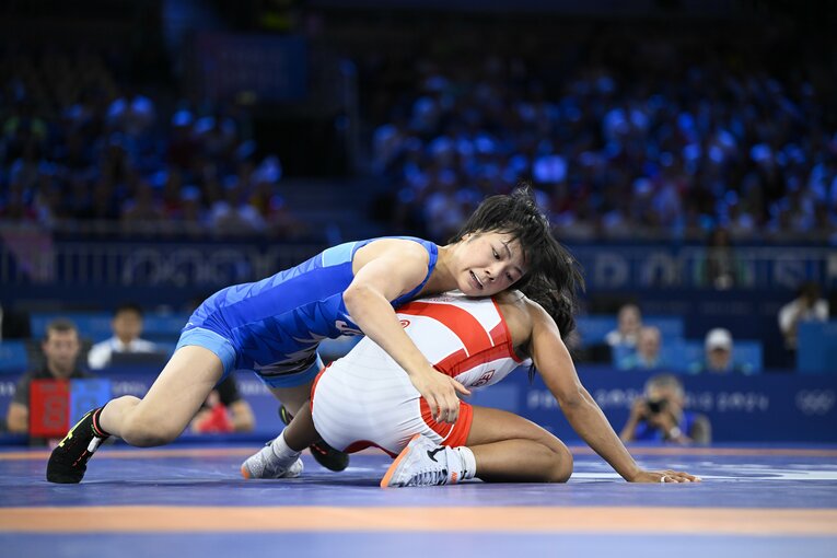 レスリング女子53kg決勝、藤波朱理vs.ルシアジャミレス・ジェペスグスマン　©Asami Enomoto/JMPA