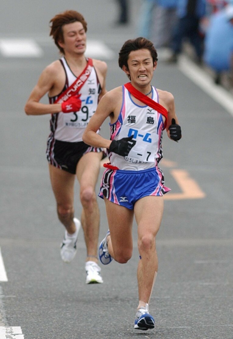 社会人時代、都道府県対抗駅伝で福島代表として走った小川　©KYODO