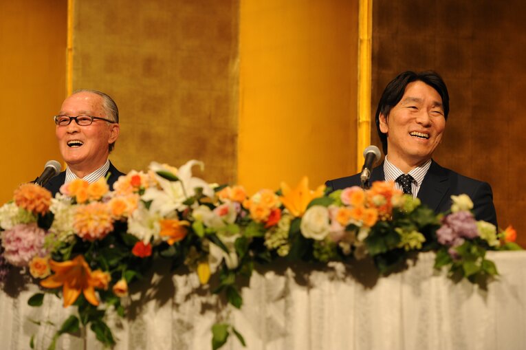 2013年、長嶋茂雄氏と　©Naoya Sanuki