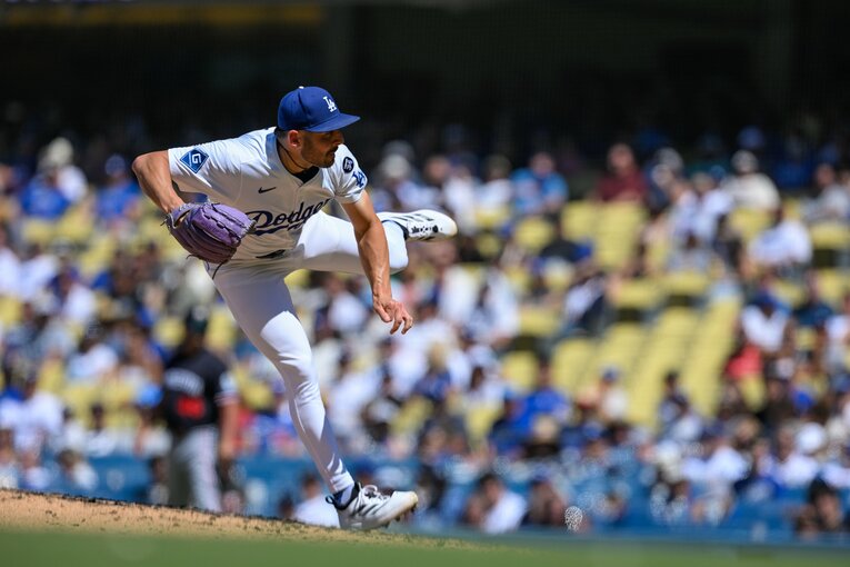 魂を込めた投球でドジャースのブルペンを支えるベシア　©Nanae Suzuki