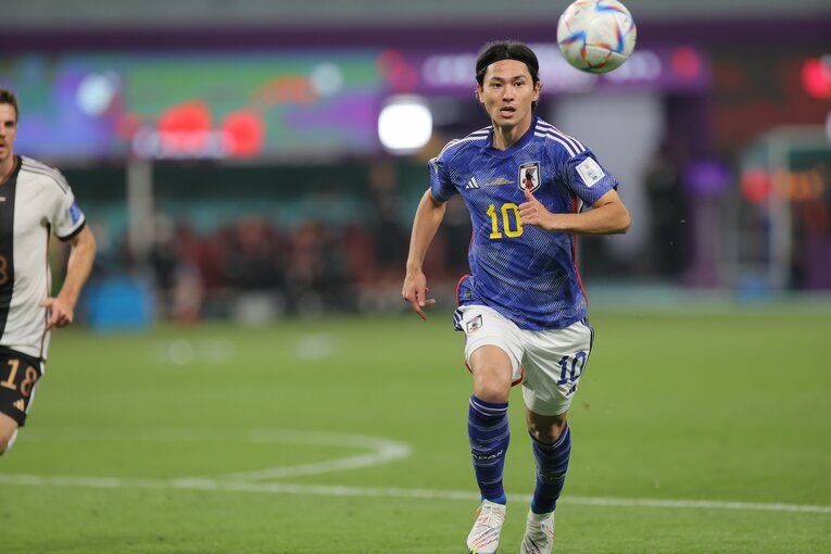 途中出場した南野　©Kaoru Watanabe/JMPA