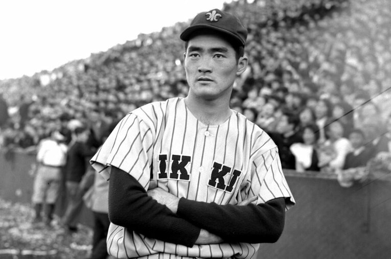 1954年～58年まで立教大で活躍した長嶋茂雄。58年に巨人入団 ／ photograph by KYODO