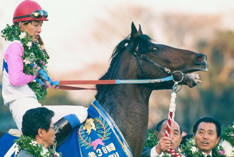 田原成貴とトウカイテイオー　©Keiji Ishikawa