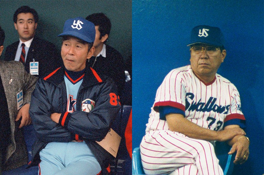 ヤクルトに名匠の教えをもう一度。野村克也、関根潤三が遺したもの。<Number Web> photograph by L:Kyodo News R:Kazuaki Nishiyama