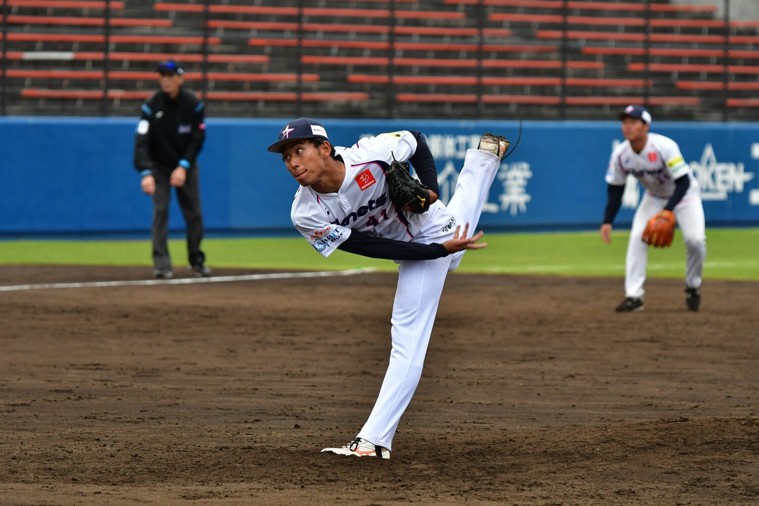 ドジャースと契約した松田康甫　©Ibaraki Astro Planets