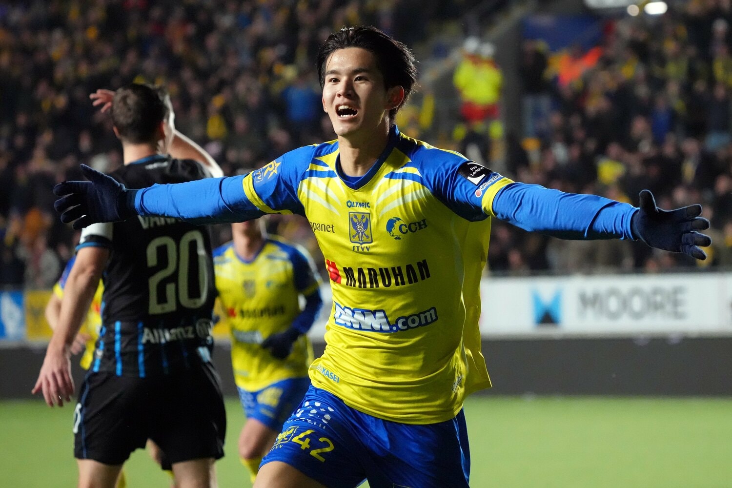 20歳にしてベルギー1部で10ゴールをマークした後藤啓介。欧州での評価も高まっている　©Getty Images