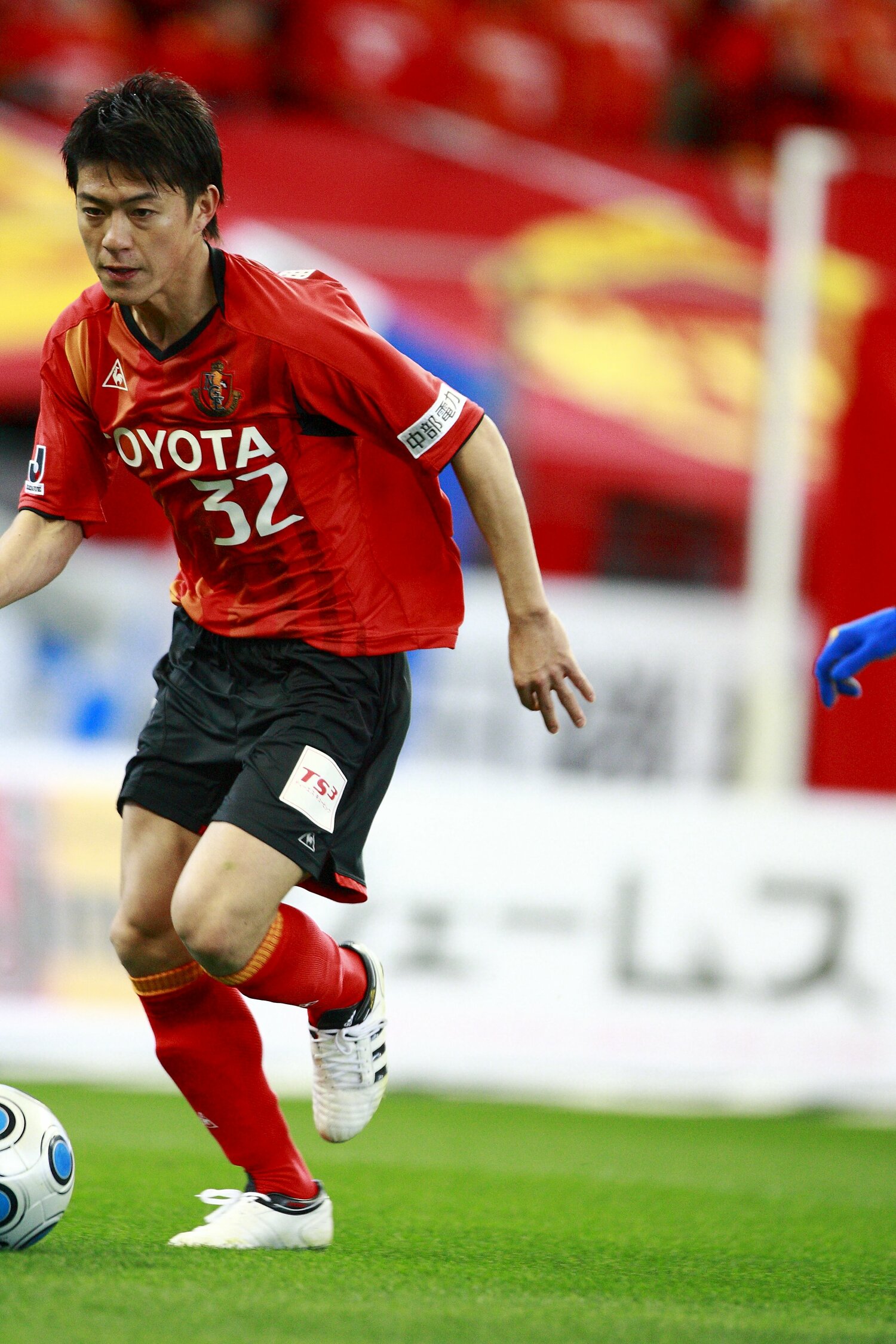 名古屋グランパス時代の田中隼磨。不動の右サイドバックとしてJ1制覇にも貢献した　©︎Tamon Matsuzono